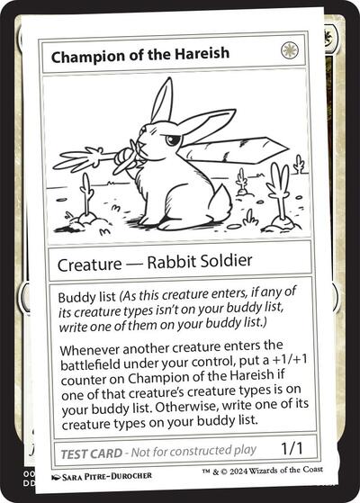 Champion of the Hareish (Mystery Booster 2 Playtest Cards) Light Play