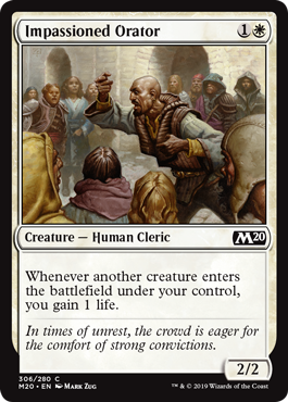 Impassioned Orator (Magic 2020 Core Set) Light Play
