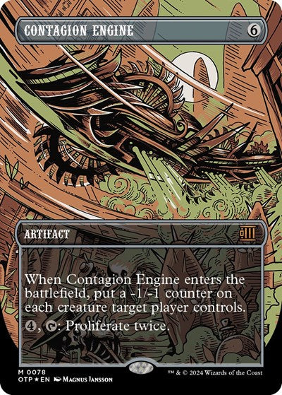 Contagion Engine (Textured Foil) (Outlaws of Thunder Junction: Breaking News) Near Mint Foil