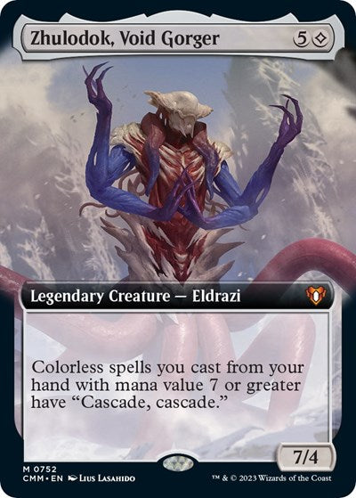 Zhulodok, Void Gorger (Extended Art) (Commander Masters) Light Play