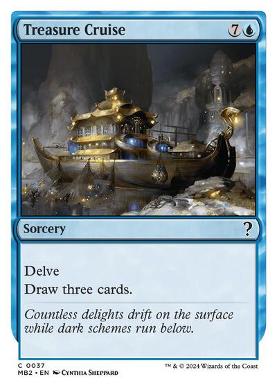 Treasure Cruise (White Border) (Mystery Booster 2) Light Play