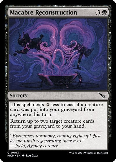 Macabre Reconstruction (Murders at Karlov Manor) Light Play Foil