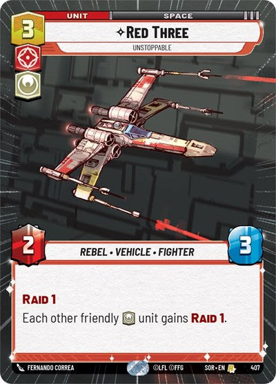 Red Three Unstoppable (Hyperspace) (Spark of Rebellion) Near Mint Foil