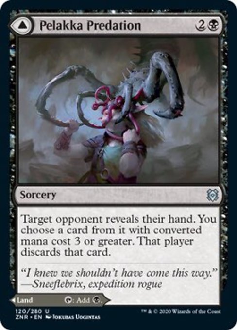 Pelakka Predation / Pelakka Caverns (Zendikar Rising) Medium Play