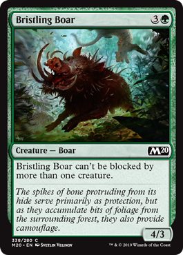 Bristling Boar (Magic 2020 Core Set) Near Mint