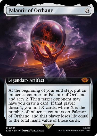 Palantir of Orthanc (Extended Art) (Universes Beyond: The Lord of the Rings: Tales of Middle-earth) Light Play Foil