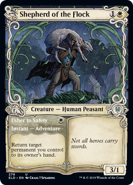 Shepherd of the Flock (Showcase) (Throne of Eldraine) Light Play Foil