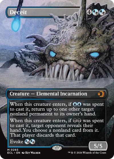 Deceit (Borderless) (Lorwyn Eclipsed) Near Mint