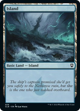 Island (458) (Commander Legends: Battle for Baldur's Gate) Near Mint Foil