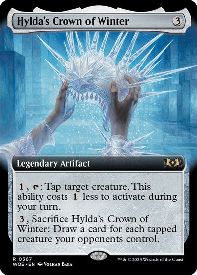 Hylda's Crown of Winter (Extended Art) (Wilds of Eldraine) Light Play