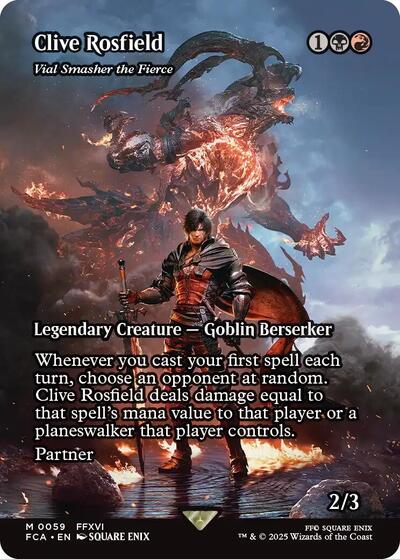 Clive Rosfield - Vial Smasher the Fierce (Showcase) (Universes Beyond: FINAL FANTASY: Through the Ages) Near Mint