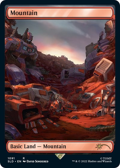 Mountain (1091) (Secret Lair) Medium Play Foil