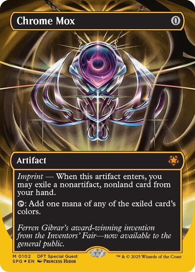 Chrome Mox (Borderless) (First-Place Foil) (Aetherdrift) Near Mint Foil