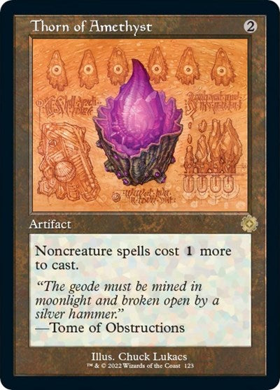 Thorn of Amethyst (Schematic) (The Brothers' War: Retro Frame Artifacts) Damaged / Poor