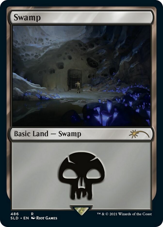 Swamp 486 (Secret Lair) Medium Play Foil