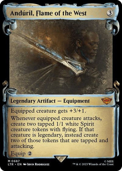 Anduril, Flame of the West (Showcase Scrolls) (Universes Beyond: The Lord of the Rings: Tales of Middle-earth) Near Mint Foil