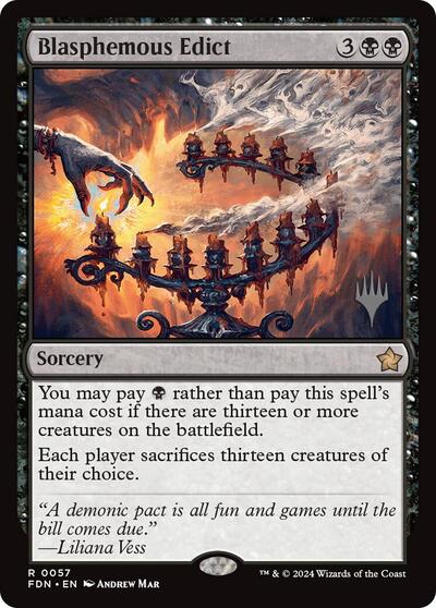 Blasphemous Edict (Promo Pack: Edge of Eternities) Light Play Foil