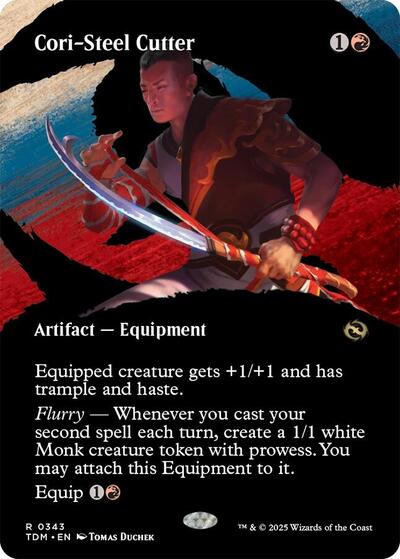 Cori-Steel Cutter (Borderless) (Tarkir: Dragonstorm) Near Mint Foil