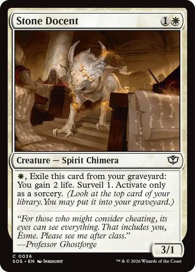 Stone Docent (Secrets of Strixhaven) Light Play Foil