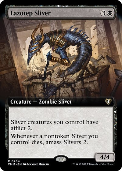 Lazotep Sliver (Extended Art) (Commander Masters) Light Play Foil
