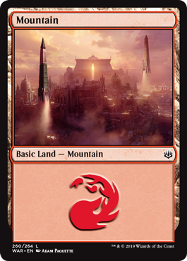 Mountain (260) (War of the Spark) Light Play Foil