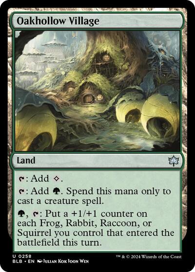 Oakhollow Village (Bloomburrow) Light Play Foil