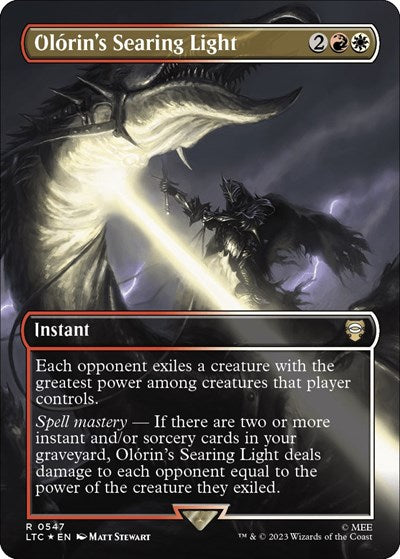 Olorin's Searing Light (Borderless) (Surge Foil) (Commander: The Lord of the Rings: Tales of Middle-earth) Light Play Foil