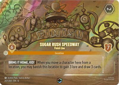 Sugar Rush Speedway - Finish Line (Enchanted) (Azurite Sea) Near Mint Holofoil