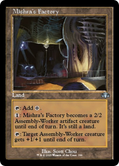 Mishra's Factory (Retro Frame) (Dominaria Remastered) Light Play