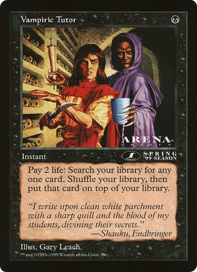 Vampiric Tutor (Arena League) (Oversize Cards) Near Mint