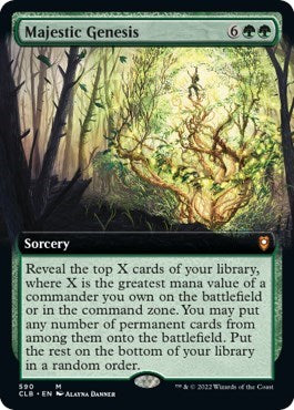 Majestic Genesis (Extended Art) (Commander Legends: Battle for Baldur's Gate) Near Mint