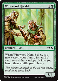 Wirewood Herald (Duel Decks Anthology: Elves vs Goblins) Light Play