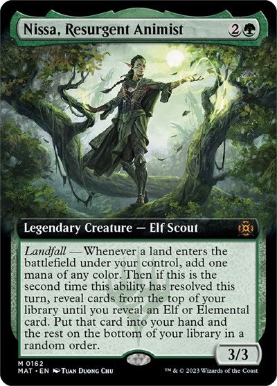 Nissa, Resurgent Animist (Extended Art) (March of the Machine: The Aftermath) Light Play
