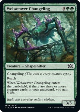 Webweaver Changeling (Double Masters 2022) Damaged / Poor Foil