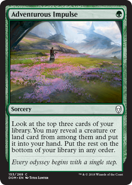 Adventurous Impulse (Dominaria) Light Play Foil