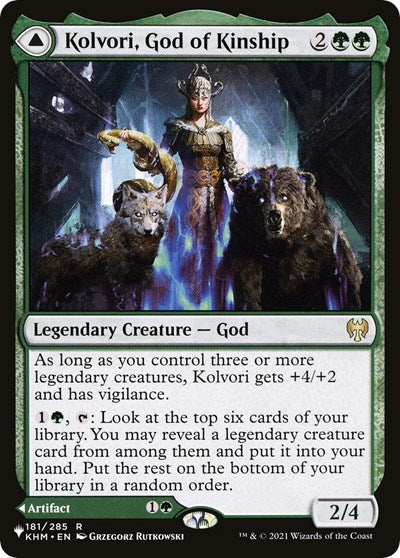 Kolvori, God of Kinship (Secret Lair Commander: From Cute to Brute) Light Play