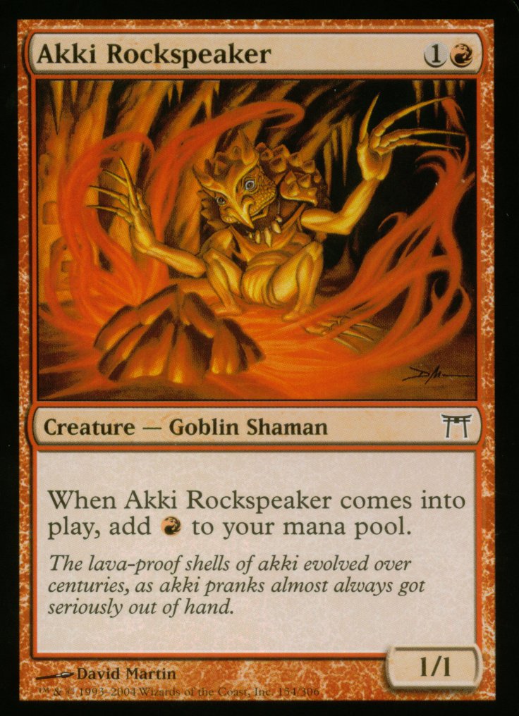 Akki Rockspeaker (Champions of Kamigawa) Light Play Foil