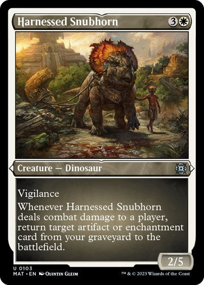 Harnessed Snubhorn (Foil Etched) (March of the Machine: The Aftermath) Near Mint Foil