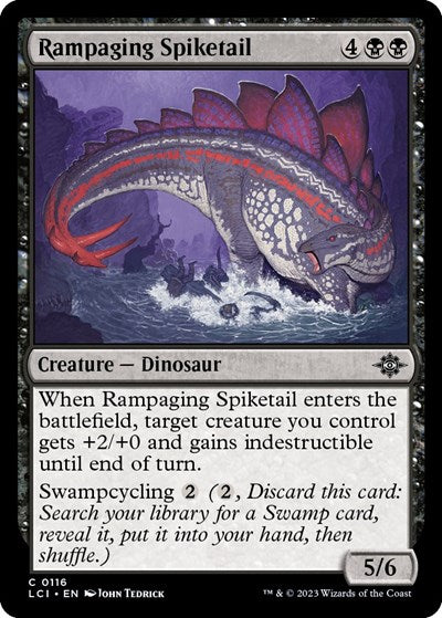 Rampaging Spiketail (The Lost Caverns of Ixalan) Light Play Foil