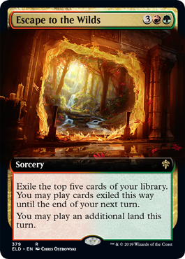 Escape to the Wilds (Extended Art) (Throne of Eldraine) Heavy Play Foil