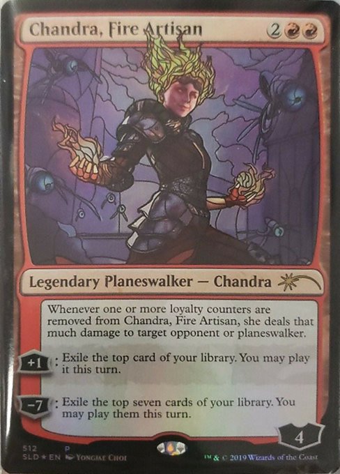 Chandra Fire Artisan Stained Glass (Secret Lair) Light Play Foil
