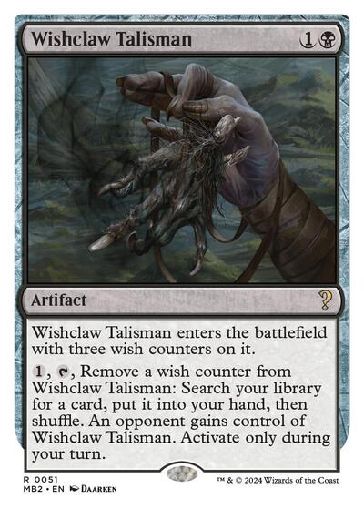 Wishclaw Talisman (White Border) (Mystery Booster 2) Light Play