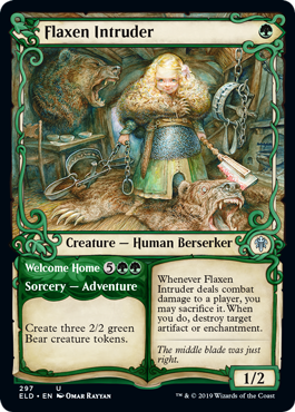 Showcase Flaxen Intruder (Throne of Eldraine) Near Mint Foil