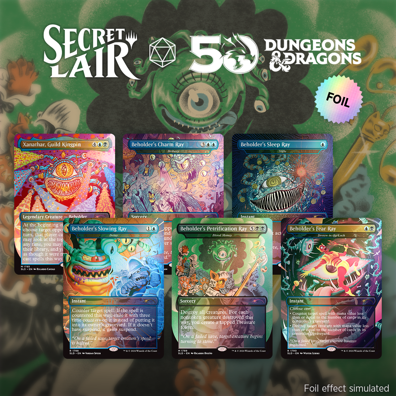 Secret Lair Drop - Death is in the Eyes of the Beholder I Rainbow Foil