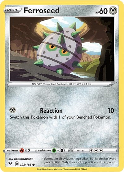 Ferroseed (SWSH04: Vivid Voltage) Near Mint Reverse Holofoil