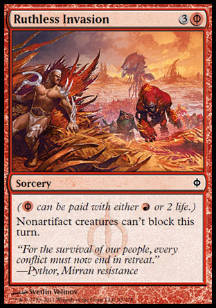 Ruthless Invasion (New Phyrexia) Light Play Foil
