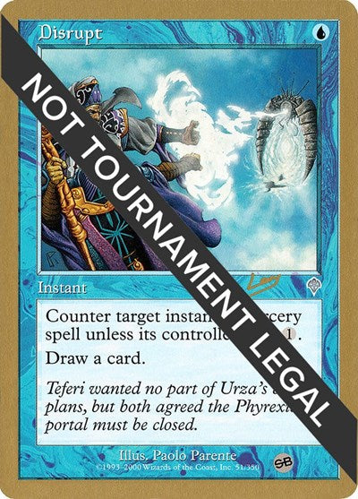 Disrupt - 2002 Raphael Levy (INV) (SB) (World Championship Decks) Medium Play