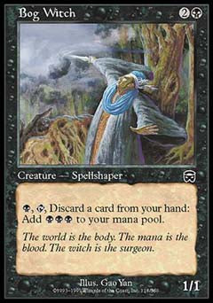 Bog Witch (Mercadian Masques) Heavy Play Foil