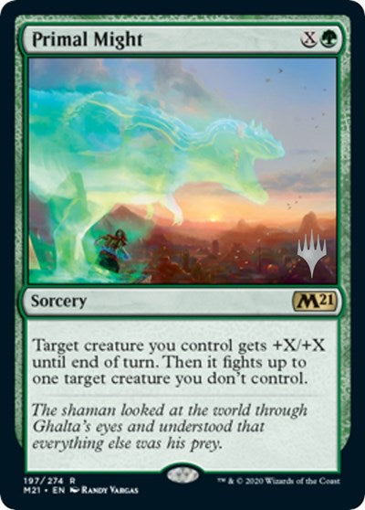 Primal Might (Promo Pack: Core Set 2021) Medium Play Foil