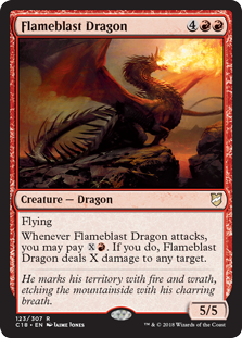 Flameblast Dragon (Commander 2018) Medium Play